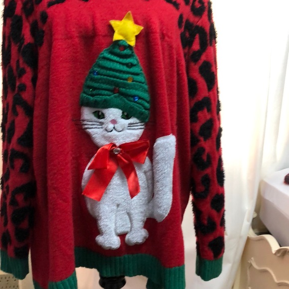 Holiday Time Sweaters - Christmas Cat Sweater